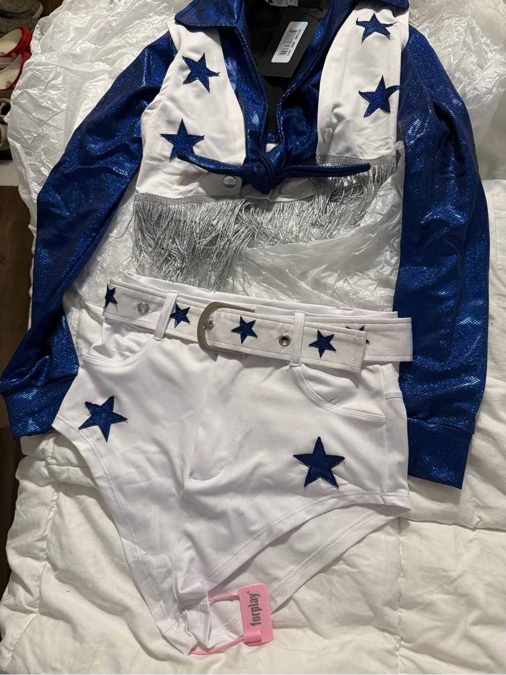 Dallas Cowboys Cheerleading Outfit, Blue and White